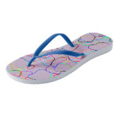 Muster der mehrfarbigen Linie - COOL Badesandalen (Schrägansicht)
