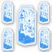 Muster der Milchflasche Aufkleber (Vorderseite)