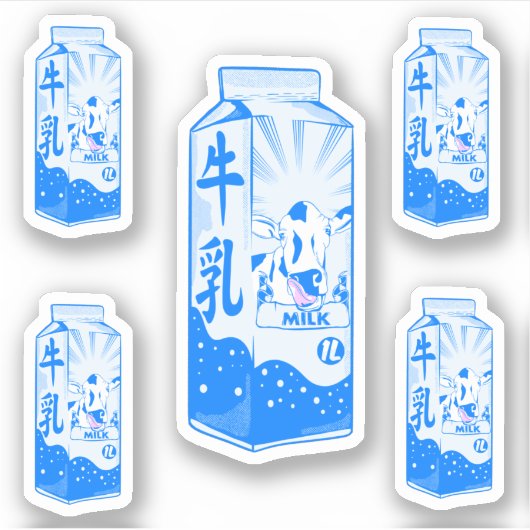 Muster der Milchflasche Aufkleber (Vorderseite)