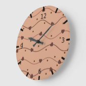 Muster der Milchherz-Schokolade Große Wanduhr (Winkel)