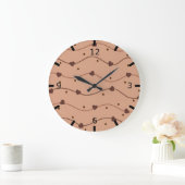 Muster der Milchherz-Schokolade Große Wanduhr (Zuhause)