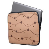 Muster der Milchherz-Schokolade Laptopschutzhülle (Vorderseite Links)