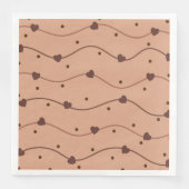 Muster der Milchherz-Schokolade Serviette (Vorderseite)