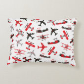 Muster der Militärflugzeuge des Zweiten Weltkriegs Dekokissen (Rückseite)