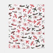 Muster der Militärflugzeuge des Zweiten Weltkriegs Fleecedecke (Vorderseite)