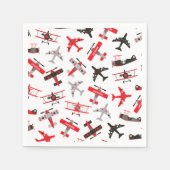 Muster der Militärflugzeuge des Zweiten Weltkriegs Serviette (Vorderseite)