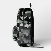 Muster der militärischen Camouflage in Schwarz und Bedruckter Rucksack (Rechts)
