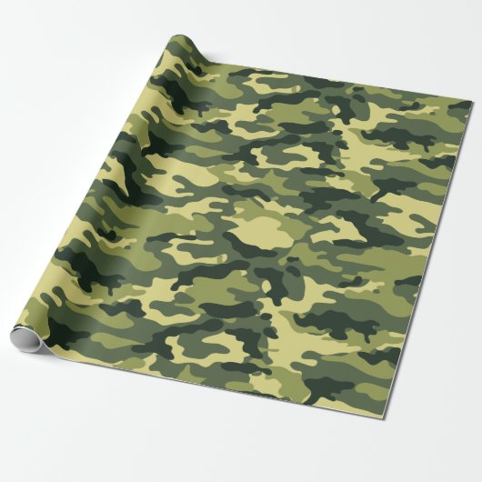 Muster der militärischen Green Camouflage-Camoufla Geschenkpapier (Ungerollt)