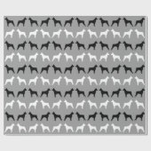 Muster der Miniatur Pinscher Silhouetten Geschenkpapier (Flach)