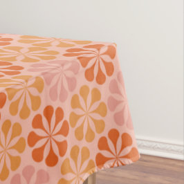 Muster der Mod-Blume (rosa und orange) Tischdecke