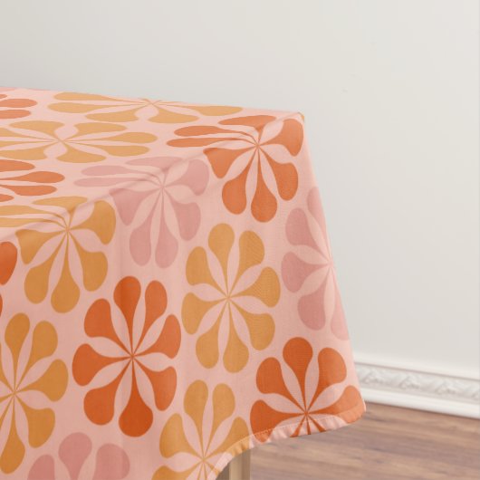 Muster der Mod-Blume (rosa und orange) Tischdecke (Beispiel)