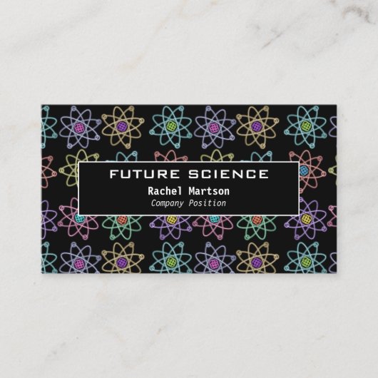 Muster der modernen Atomstruktur Visitenkarte (Vorderseite)