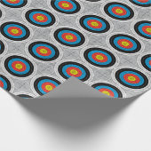 Muster der modernen Bogenschießobjekte des Mittela Geschenkpapier (Ecke)