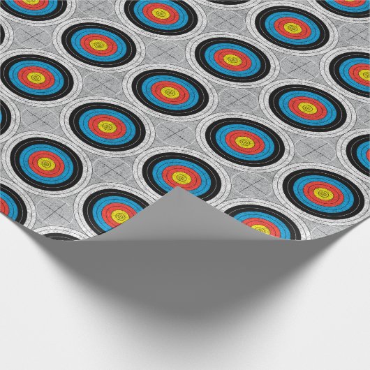 Muster der modernen Bogenschießobjekte des Mittela Geschenkpapier (Ecke)