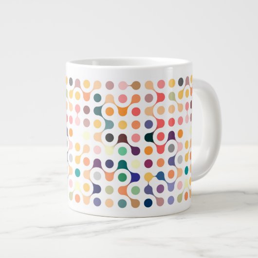 Muster der Molekularstruktur Jumbo-Tasse (Vorderseite Rechts)