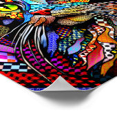 Muster der Multicolor-Katze 711 Poster (Ecke)