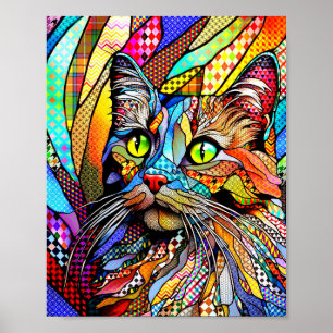 Muster der Multicolor-Katze 711 Poster