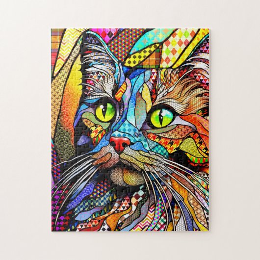 Muster der Multicolor-Katze 711 Puzzle (Vertikal)