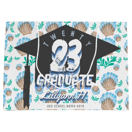 Muster der Muschel des Abschlusses Große Geschenktüte (Vorderseite)