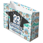 Muster der Muschel des Abschlusses Große Geschenktüte (Vorderseite Schrägansicht)