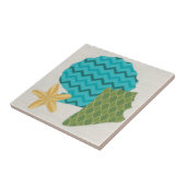 Muster der Muschel II Fliese (Seite)