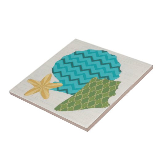 Muster der Muschel II Fliese (Seite)