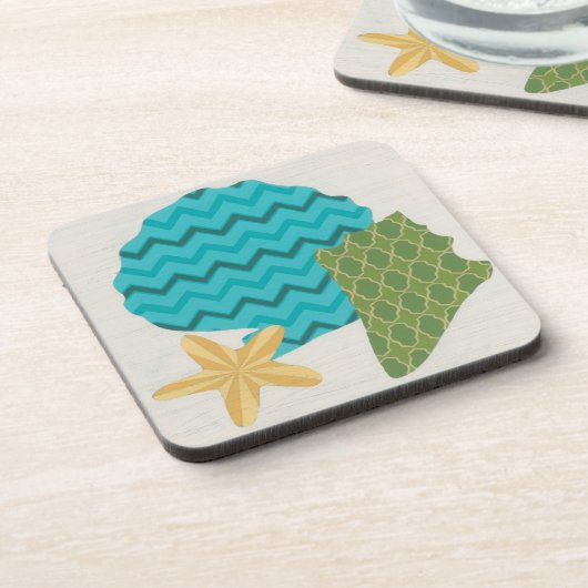 Muster der Muschel II Getränkeuntersetzer (Linke Seite)