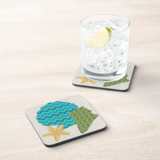 Muster der Muschel II Getränkeuntersetzer (Rechte Seite)