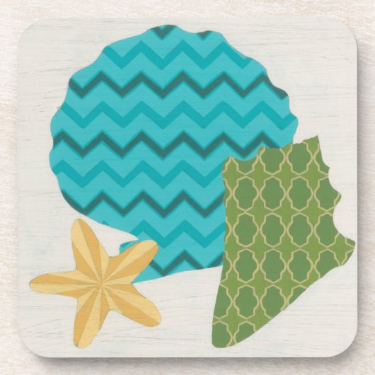 Muster der Muschel II Getränkeuntersetzer (Vorderseite)