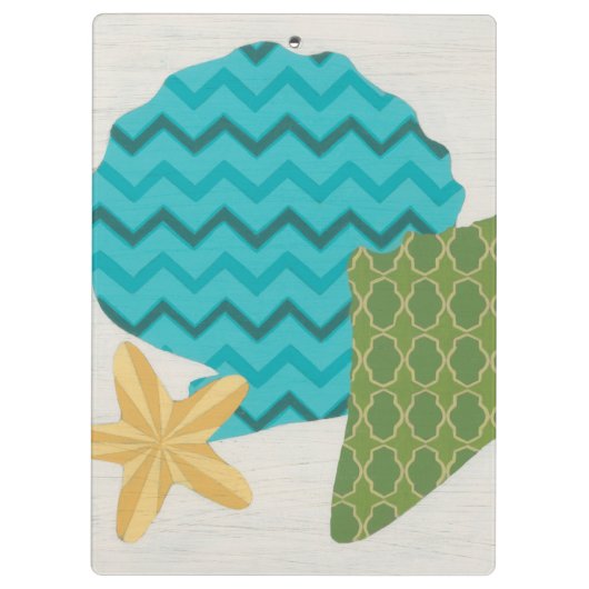 Muster der Muschel II Klemmbrett (Rückseite)