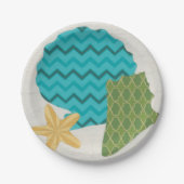 Muster der Muschel II Pappteller (Vorderseite)