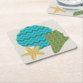 Muster der Muschel II Rechteckiger Pappuntersetzer (angewinkelt)