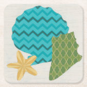 Muster der Muschel II Rechteckiger Pappuntersetzer (Vorderseite)