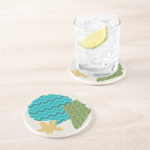 Muster der Muschel II Sandstein Untersetzer (Seite)