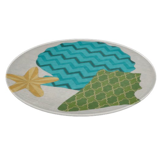 Muster der Muschel II Schneidebrett (Ecke)