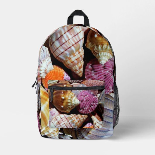 Muster der Muschel im Küstenmeer Bedruckter Rucksack (Vorderseite)