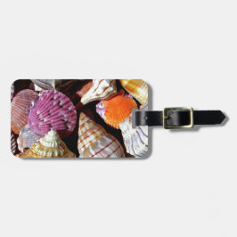 Muster der Muschel im Küstenmeer Gepäckanhänger