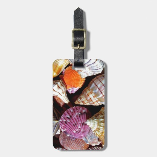 Muster der Muschel im Küstenmeer Gepäckanhänger (Vorderseite vertikal)