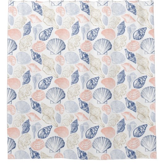 Muster der Muscheln Duschvorhang (Vorderseite)