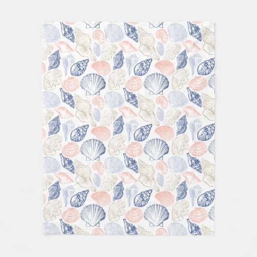 Muster der Muscheln Fleecedecke (Vorderseite)