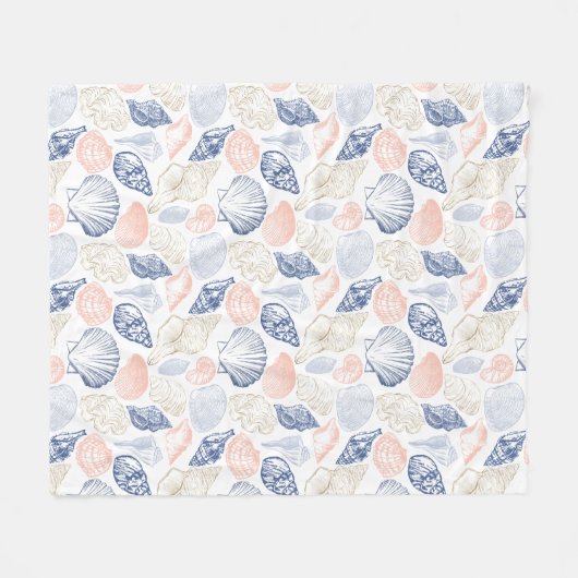 Muster der Muscheln Fleecedecke (Vorderseite (Horizontal))