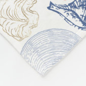 Muster der Muscheln Fleecedecke (Ecke)