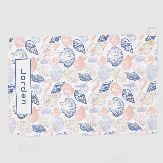 Muster der Muscheln Golfhandtuch (Horizontal)