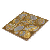 Muster der Muscheln - Perle und Gold Fliese (Seite)