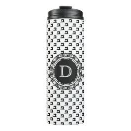 Muster der Nähmaschine mit Monogramm ・ Handwerk Thermosbecher