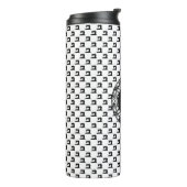 Muster der Nähmaschine mit Monogramm ・ Handwerk Thermosbecher (Nach links gedreht)