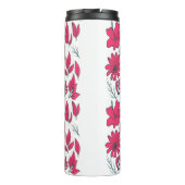Muster der nahtlosen Red Wild Blume Thermosbecher (Rückseite)