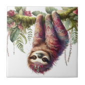 Muster der Natur - Jungle Sloth Fliese (Vorderseite)
