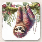 Muster der Natur - Jungle Sloth Getränkeuntersetzer (Vorderseite)