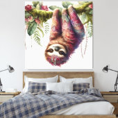 Muster der Natur - Jungle Sloth Leinwanddruck (Insitu (Schlafzimmer))